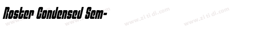Roster Condensed Sem字体转换